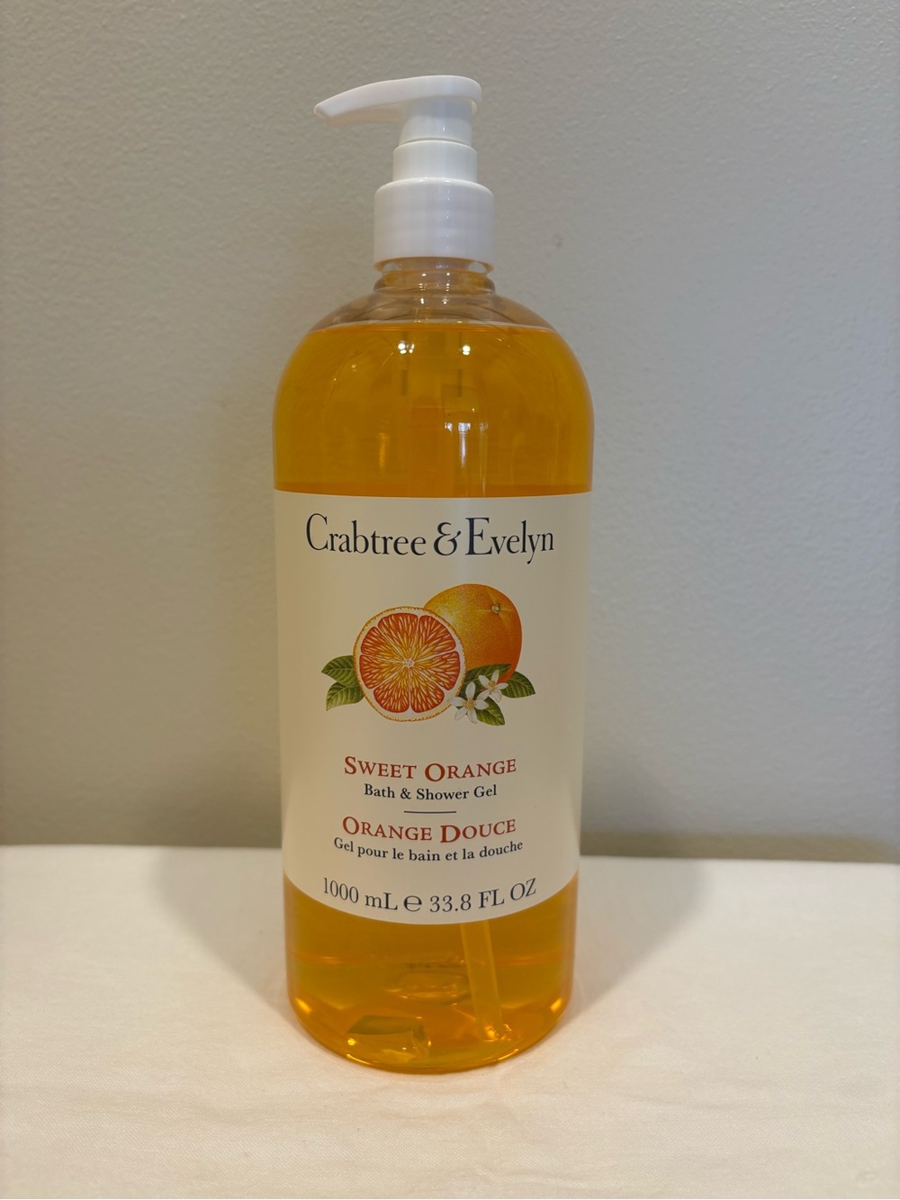 Crabtree & Evelyn Sweet Orange Bath & Shower Gel 1000mL/33.8fl oz - NEW